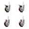 Service Caster 4 Inch Maroon Poly Swivel 7/8 Inch Square Stem Caster Total Lock Brakes, 2PK SCC-SQTTL20S414-PPUB-MRN-78-2-S-2 - alternate 4